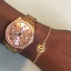 🆕🌟Cute Gold Lotus Flower Bracelet or Anklet🌟